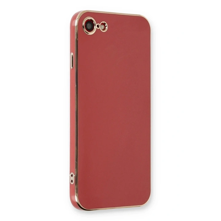 Mey İthalat®  iPhone 7 Kılıf Volet Silikon - Kırmızı