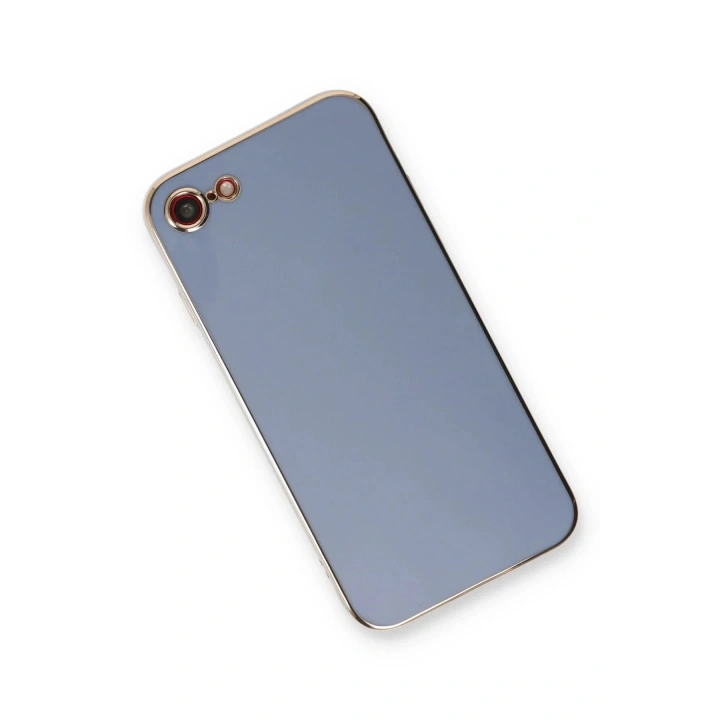 Mey İthalat®  iPhone 7 Kılıf Volet Silikon - Mavi