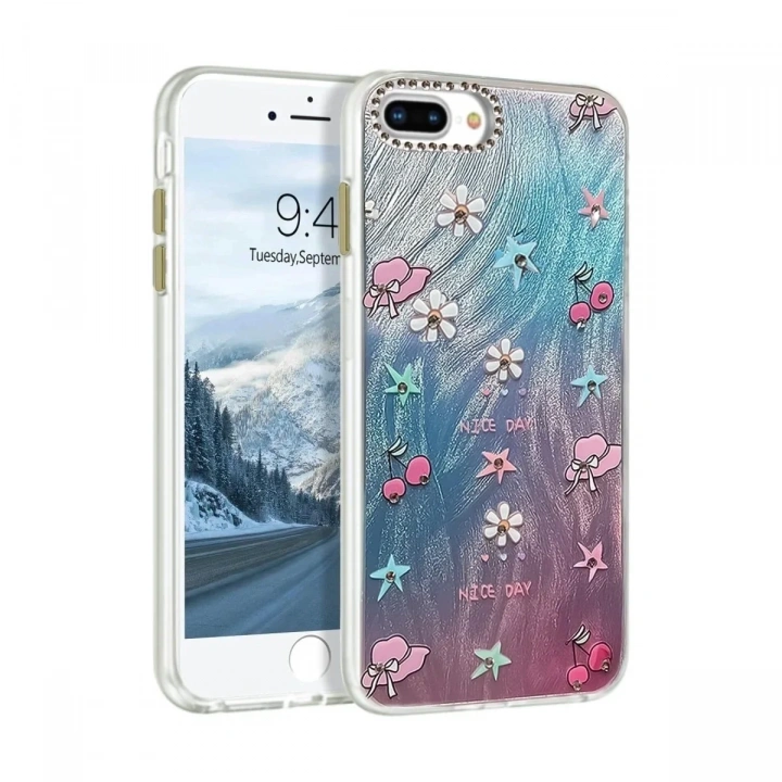 Mey İthalat®  iPhone 7 Plus Kılıf Blade Aynalı Desenli Kapak - Desen 4