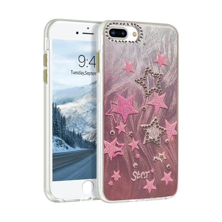 Mey İthalat®  iPhone 7 Plus Kılıf Blade Aynalı Desenli Kapak - Desen 7