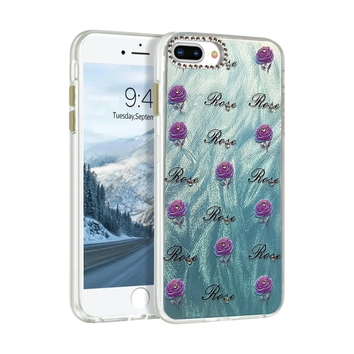 Mey İthalat®  iPhone 7 Plus Kılıf Blade Aynalı Desenli Kapak - Desen 9
