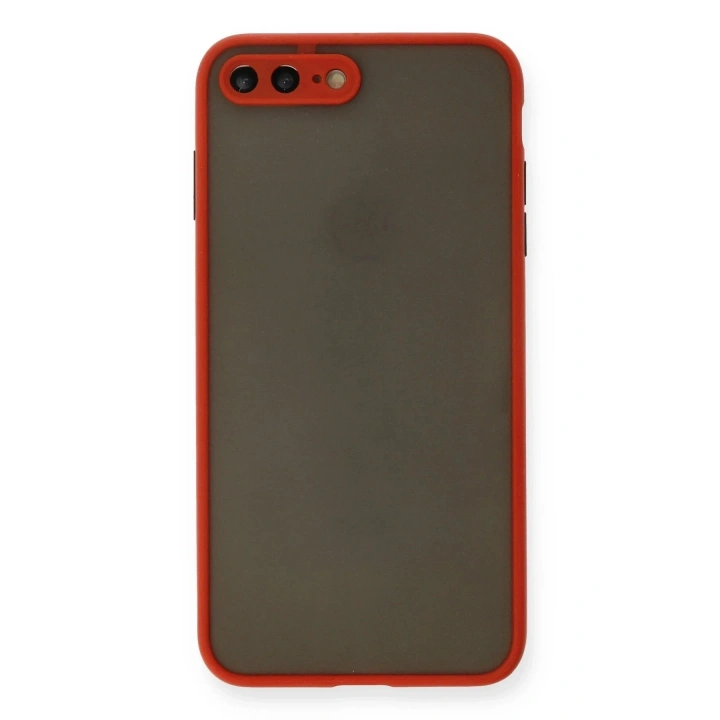 Mey İthalat®  iPhone 7 Plus Kılıf Montreal Silikon Kapak - Kırmızı