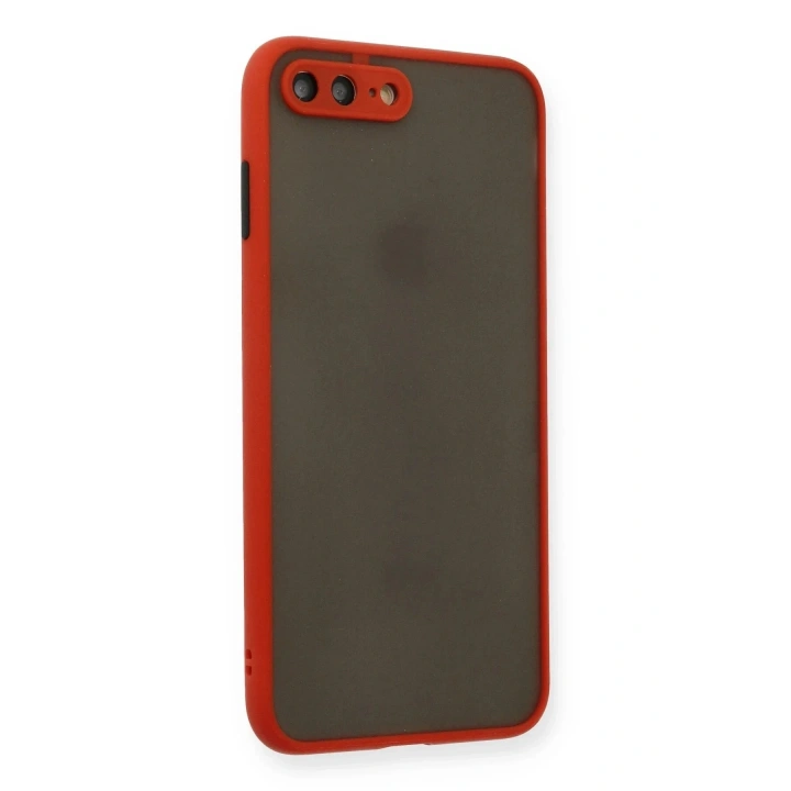 Mey İthalat®  iPhone 7 Plus Kılıf Montreal Silikon Kapak - Kırmızı