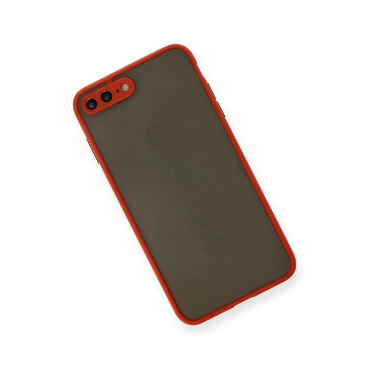 Mey İthalat®  iPhone 7 Plus Kılıf Montreal Silikon Kapak - Kırmızı
