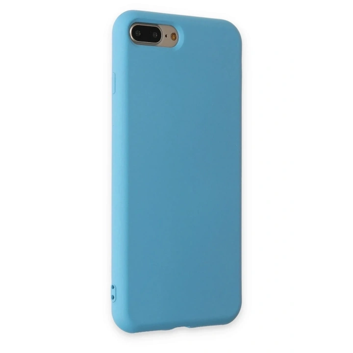 Mey İthalat®  iPhone 7 Plus Kılıf Nano içi Kadife Silikon - Mavi