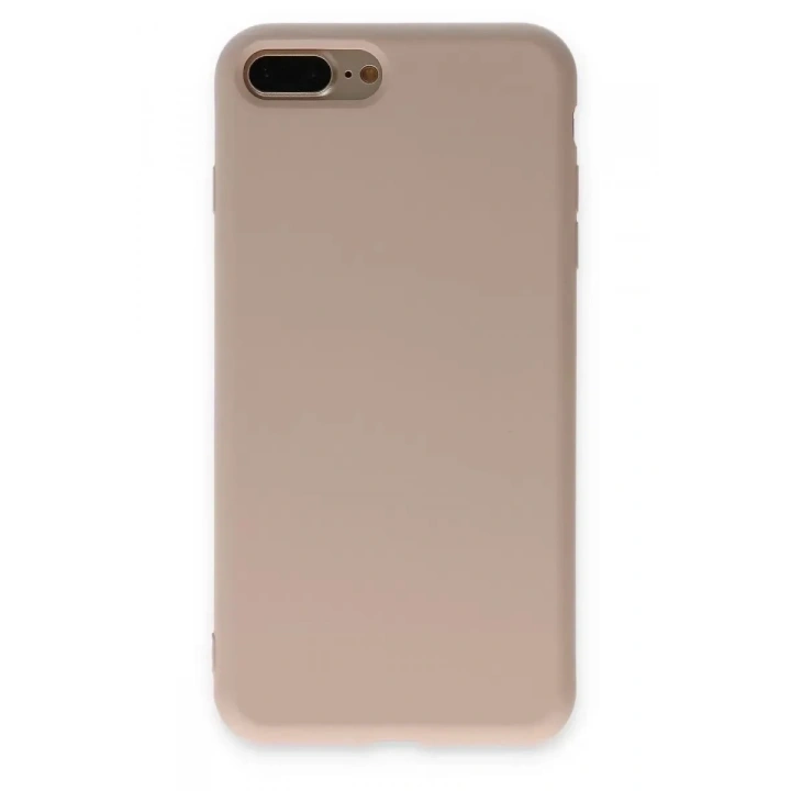 Mey İthalat®   iPhone 7 Plus Kılıf Nano içi Kadife Silikon - Pudra