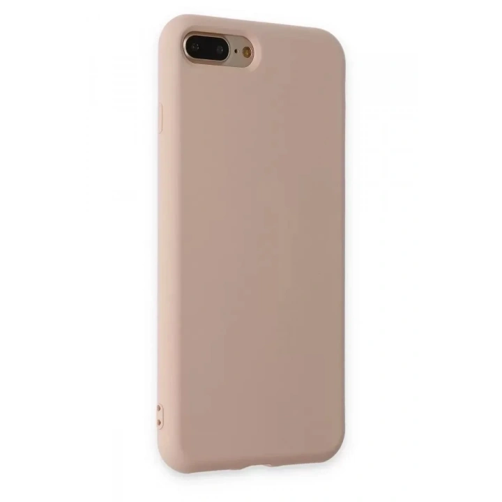 Mey İthalat®   iPhone 7 Plus Kılıf Nano içi Kadife Silikon - Pudra