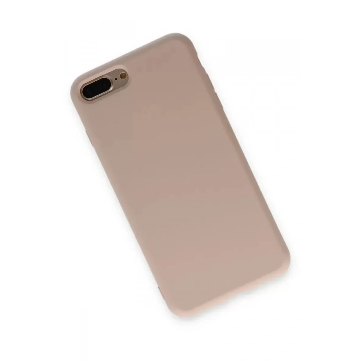 Mey İthalat®   iPhone 7 Plus Kılıf Nano içi Kadife Silikon - Pudra