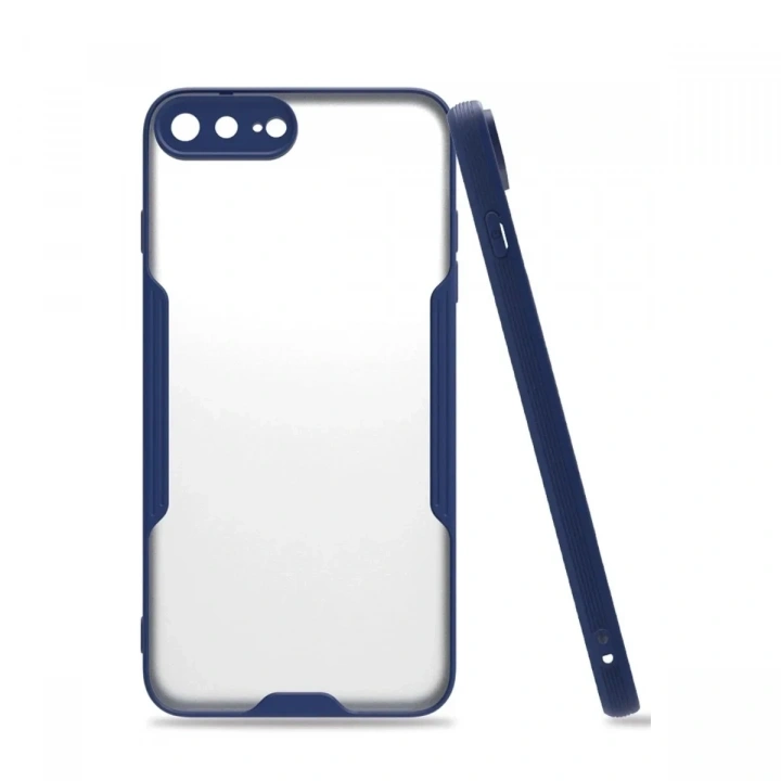 Mey İthalat®  iPhone 7 Plus Kılıf Platin Silikon - Lacivert