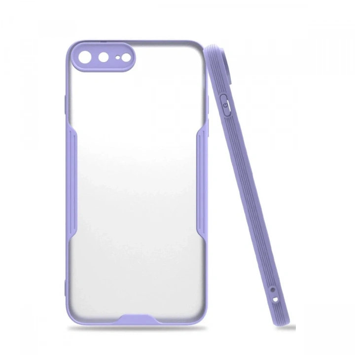 Mey İthalat®  iPhone 7 Plus Kılıf Platin Silikon - Lila