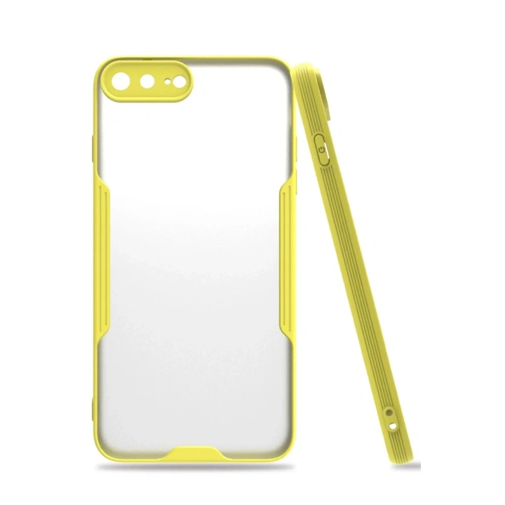 Mey İthalat®  iPhone 7 Plus Kılıf Platin Silikon - Sarı