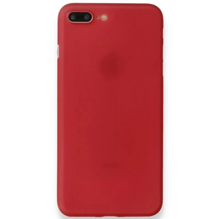 Mey İthalat®  iPhone 8 Plus Kılıf PP Ultra İnce Kapak - Kırmızı