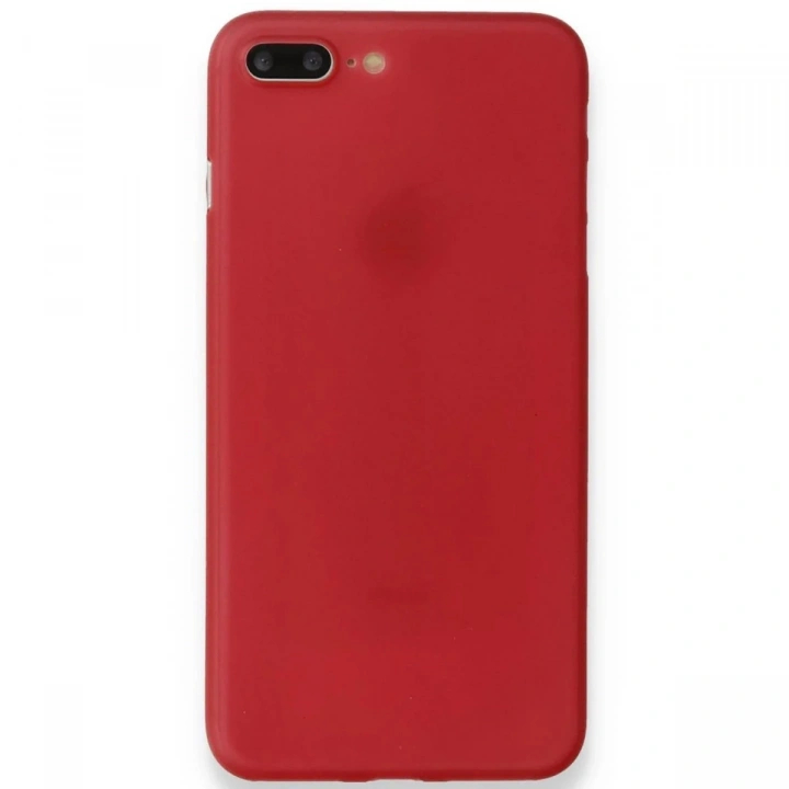 Mey İthalat®  iPhone 8 Plus Kılıf PP Ultra İnce Kapak - Kırmızı