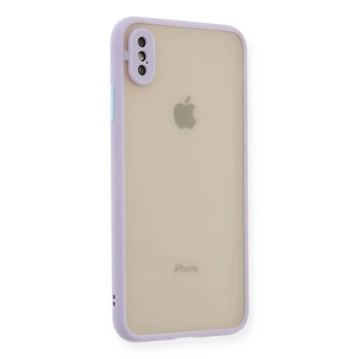 Mey İthalat®  iPhone X Kılıf Montreal Silikon Kapak - Mor