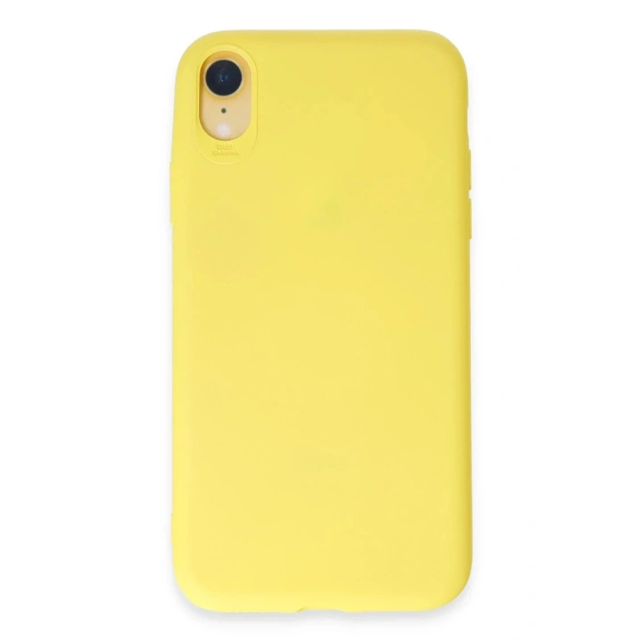 Mey İthalat®  iPhone XR Kılıf First Silikon - Sarı