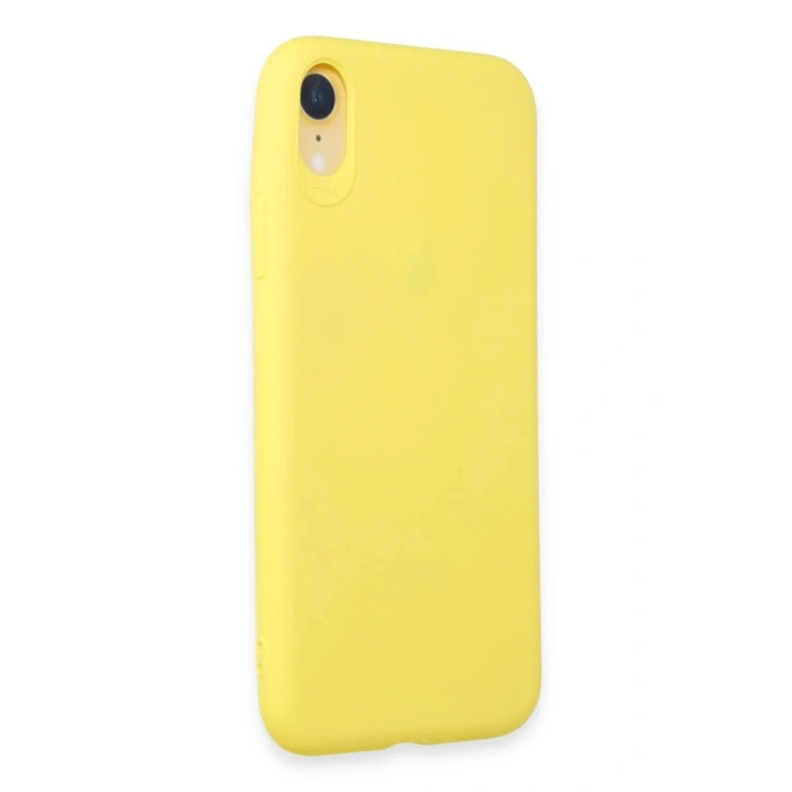 Mey İthalat®  iPhone XR Kılıf First Silikon - Sarı