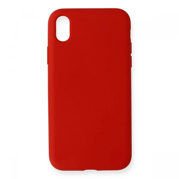 Mey İthalat®  iPhone XR Kılıf Nano içi Kadife Silikon - Kırmızı