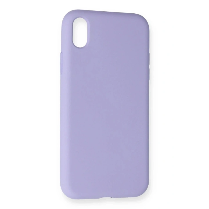 Mey İthalat®  iPhone XR Kılıf Nano içi Kadife Silikon - Lila