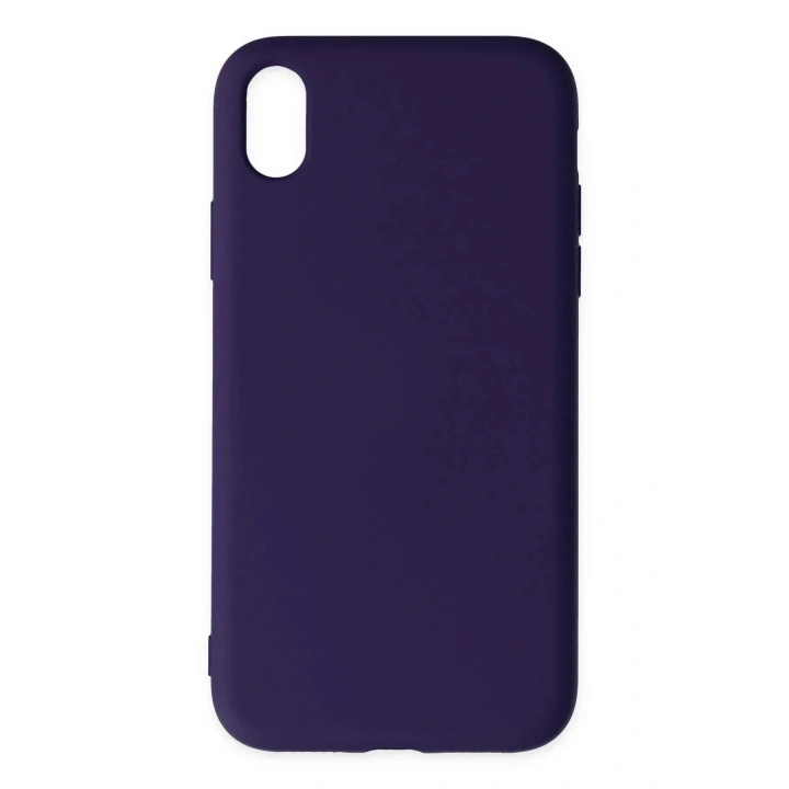 Mey İthalat®  iPhone XR Kılıf Nano içi Kadife Silikon - Mor