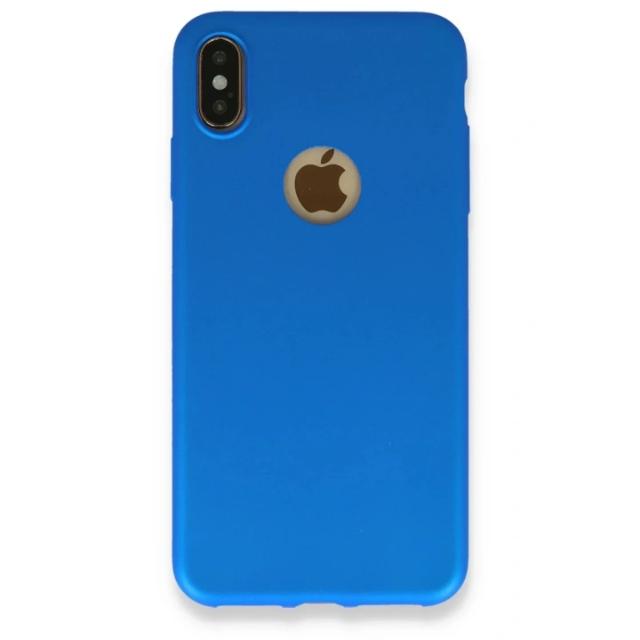 Mey İthalat®  iPhone XS Max Kılıf First Silikon - Mavi
