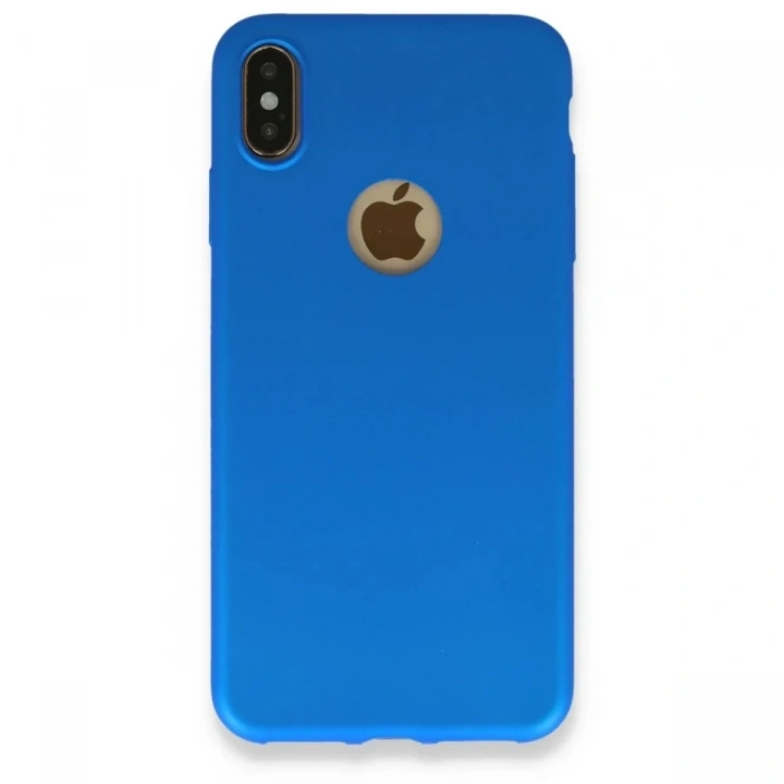 Mey İthalat®  iPhone XS Max Kılıf First Silikon - Mavi
