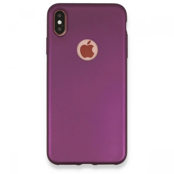 Mey İthalat®  iPhone XS Max Kılıf First Silikon - Mürdüm