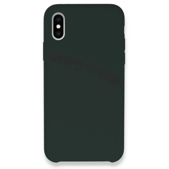 Mey İthalat®  iPhone XS Max Kılıf Lansman Legant Silikon - Koyu Yeşil