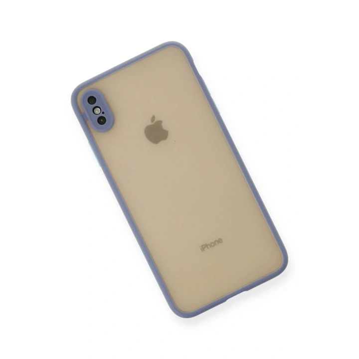 Mey İthalat®  iPhone XS Max Kılıf Montreal Silikon Kapak - Gri