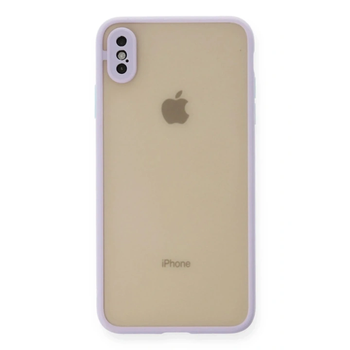 Mey İthalat®  iPhone XS Max Kılıf Montreal Silikon Kapak - Mor