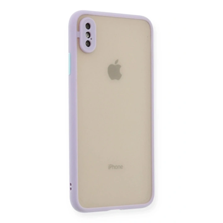 Mey İthalat®  iPhone XS Max Kılıf Montreal Silikon Kapak - Mor