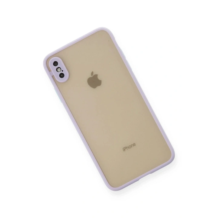 Mey İthalat®  iPhone XS Max Kılıf Montreal Silikon Kapak - Mor