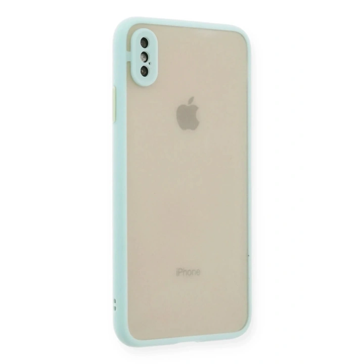 Mey İthalat®  iPhone XS Max Kılıf Montreal Silikon Kapak - Turkuaz