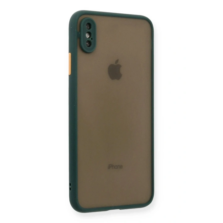 Mey İthalat®  iPhone XS Max Kılıf Montreal Silikon Kapak - Yeşil