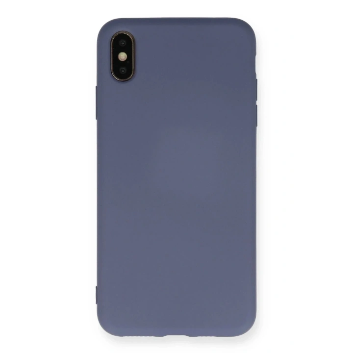 Mey İthalat®  iPhone XS Max Kılıf Nano içi Kadife Silikon - Gri