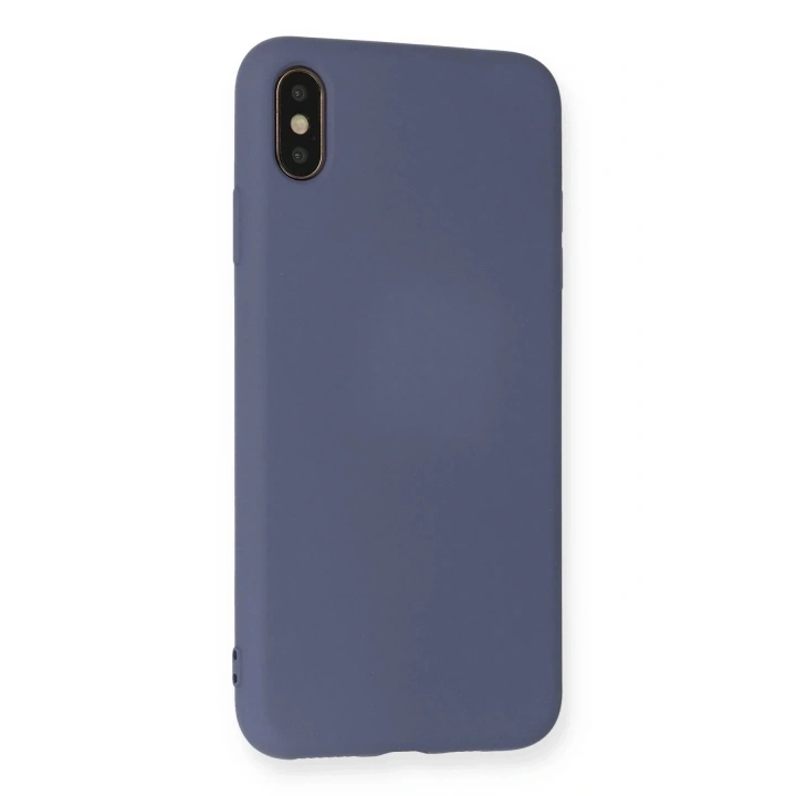 Mey İthalat®  iPhone XS Max Kılıf Nano içi Kadife Silikon - Gri