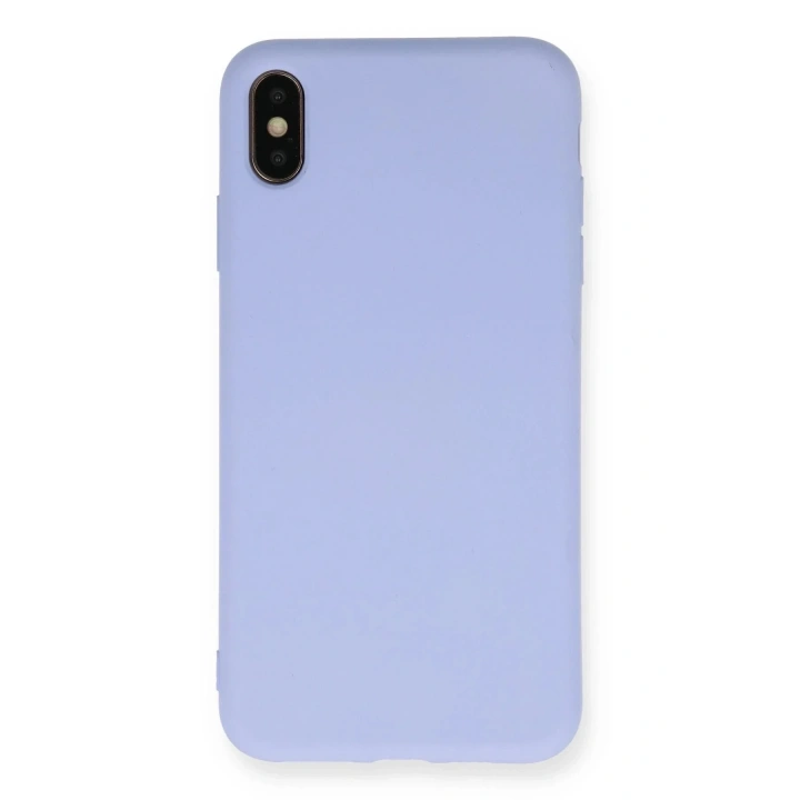 Mey İthalat®  iPhone XS Max Kılıf Nano içi Kadife Silikon - Lila