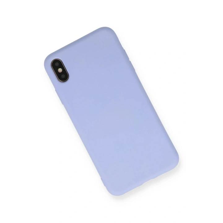 Mey İthalat®  iPhone XS Max Kılıf Nano içi Kadife Silikon - Lila