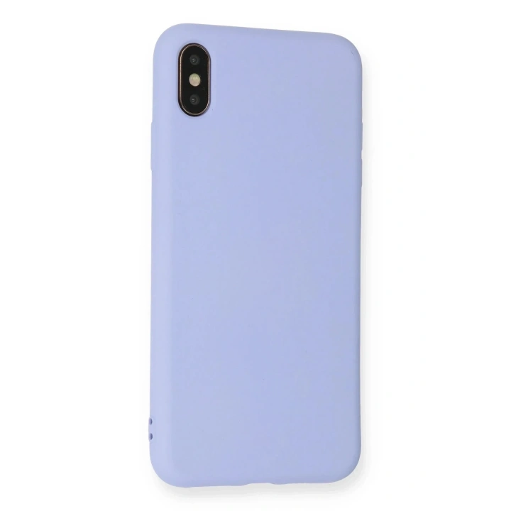 Mey İthalat®  iPhone XS Max Kılıf Nano içi Kadife Silikon - Lila