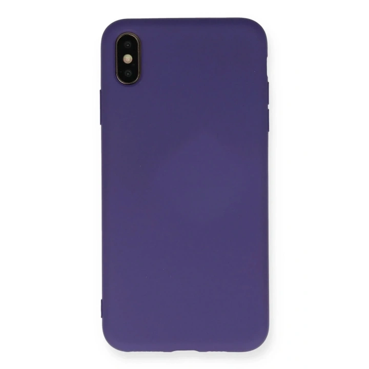 Mey İthalat®  iPhone XS Max Kılıf Nano içi Kadife Silikon - Mor