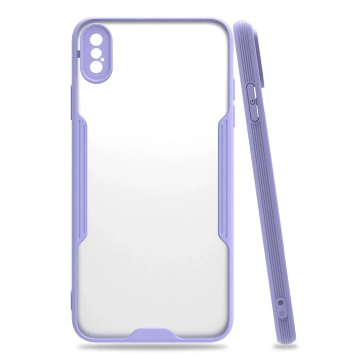 Mey İthalat®  iPhone XS Max Kılıf Platin Silikon - Lila