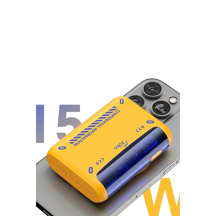 Mey İthalat®  J31 10.000 mAh 20W PD Magsafe Powerbank - Turuncu