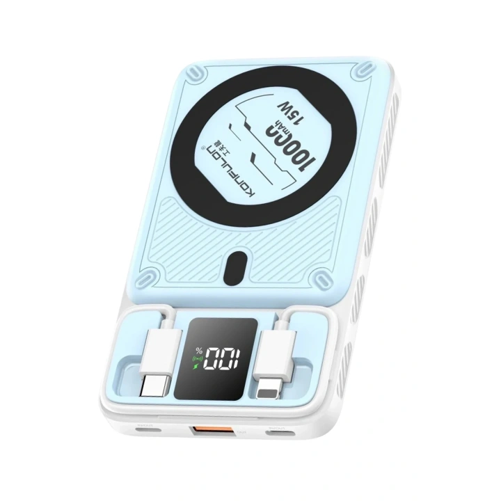 Mey İthalat®  M25W 10.000 mAh 20W PD Magsafe Powerbank - Mavi