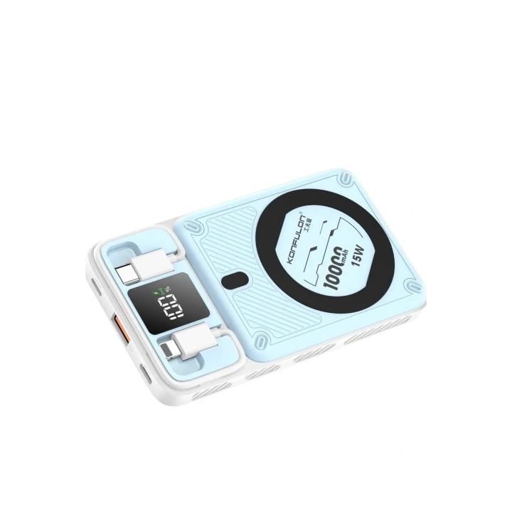 Mey İthalat®  M25W 10.000 mAh 20W PD Magsafe Powerbank - Mavi