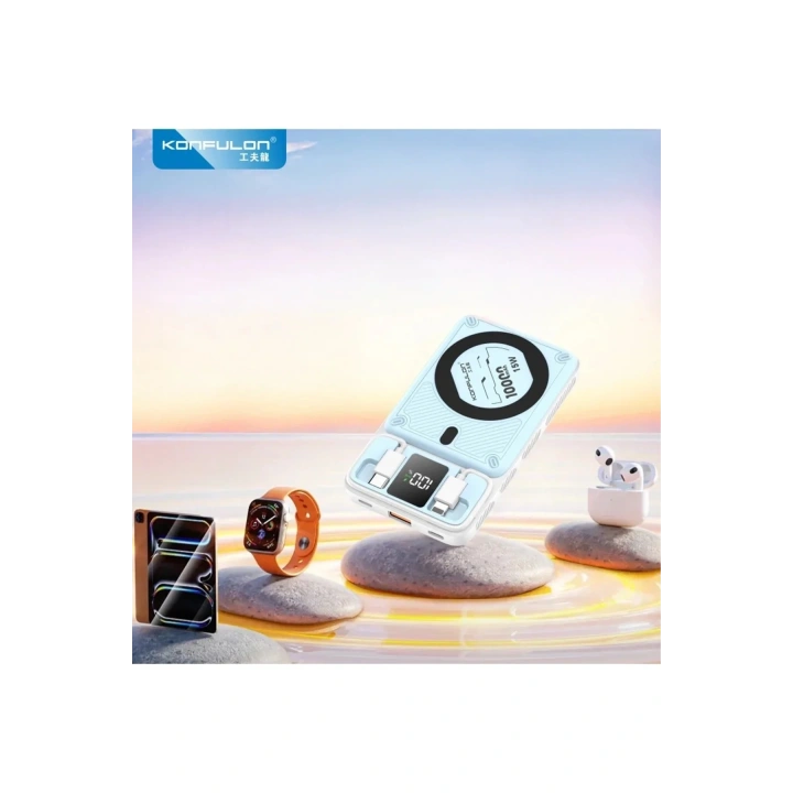Mey İthalat®  M25W 10.000 mAh 20W PD Magsafe Powerbank - Mavi