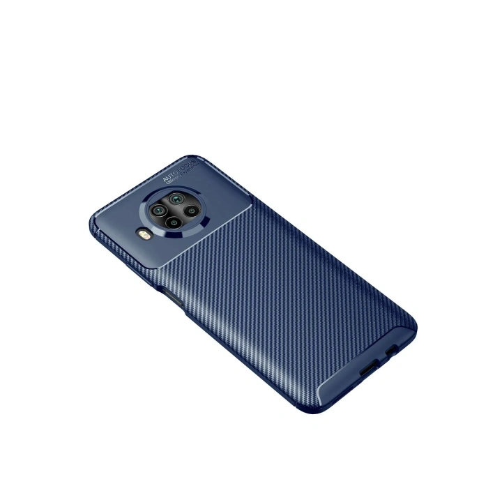 Mey İthalat®   Mi 10T Lite Kılıf Auto Focus Karbon Kapak - Lacivert