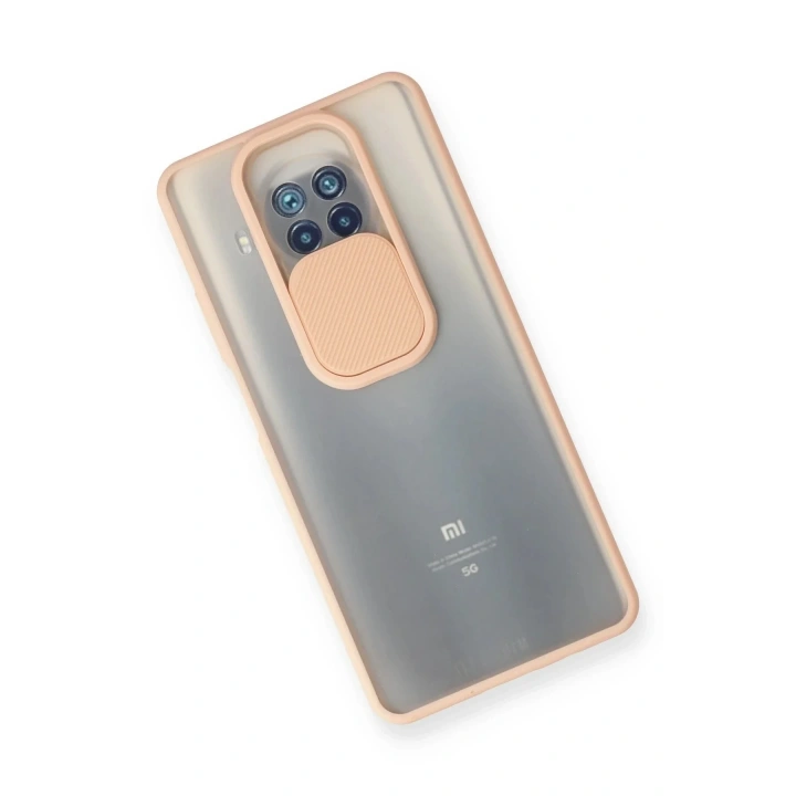 Mey İthalat®   Mi 10T Lite Kılıf Palm Buzlu Kamera Sürgülü Silikon - Pembe
