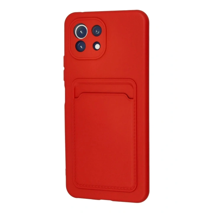 Mey İthalat®   Mİ 11 Lite Kılıf Kelvin Kartvizitli Silikon - Kırmızı
