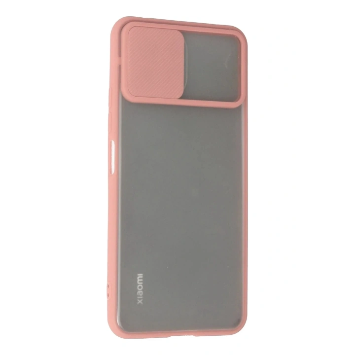 Mey İthalat®   Mİ 11 Lite Kılıf Palm Buzlu Kamera Sürgülü Silikon - Pembe