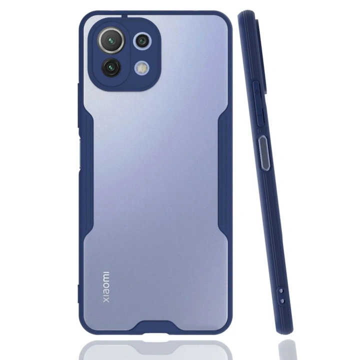 Mey İthalat®   Mİ 11 Lite Kılıf Platin Silikon - Lacivert
