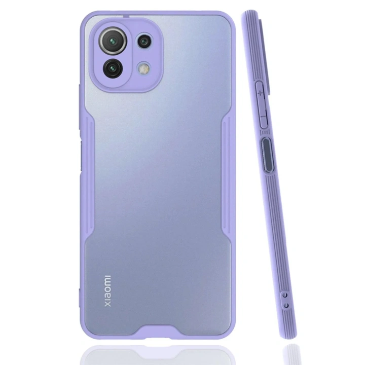 Mey İthalat®   Mİ 11 Lite Kılıf Platin Silikon - Lila